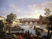 WITTEL, Caspar Andriaans van The Castel Sant Angelo from the South oil on canvas